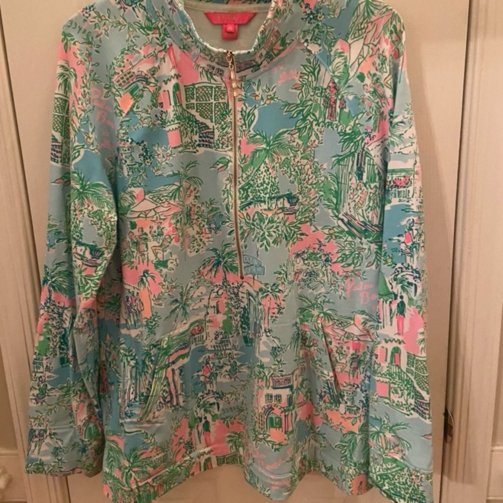 Lilly Pulitzer Lilly loves Palm Beach Popover Sz XL